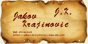 Jakov Krajinović vizit kartica